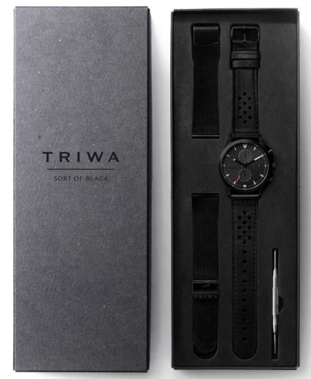 Triwa Sort of Black Glow Chrono Black Sport Classic GIFTBOX