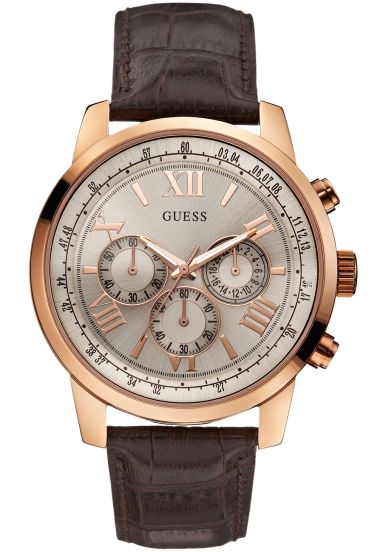 Guess Horizon Rosegold Brown Leather W0380G4 RIP
