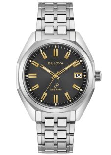 96B415 Elegant men's watch from Bulova with high-precision quartz movement and gold details - Jet Star vintage design | 96B415