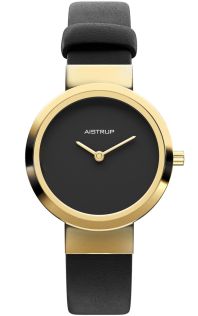 AIW7603 Elegant women's watch with black dial in gold-colored finish | AIW7603