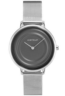 AIW7707 Elegant women's watch with gray water ring effect and mesh strap in stainless steel from the Aistrup Raindrop collection | AIW7707