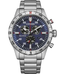 AT2520-89L Citizen Eco-Drive chronograph with compass | Sport design with blue dial | AT2520-89L