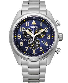AT2480-81L Citizen sports watch with Eco-Drive chronograph in Super Titanium | AT2480-81L