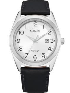 AW1640-16A Citizen Eco-Drive Titanium men's watch with leather strap | AW1640-16A