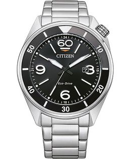 AW1710-80E Citizen Eco-Drive men's watch in stainless steel with J810 movement and rotating bezel | AW1710-80E