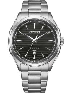 AW1750-85E Citizen Eco-Drive men's watch in steel with striped dial and J810 movement | AW1750-85E