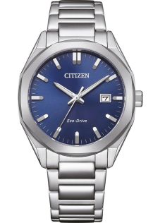BM7620-83L Citizen Eco-Drive men's watch in steel | 38mm slim design with blue sunray dial | BM7620-83L