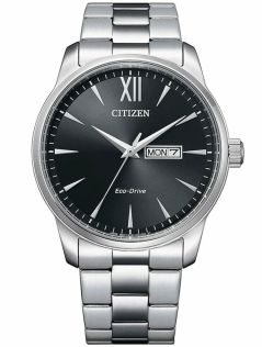 BM8550-81E Citizen Eco-Drive men's watch in steel | Black dial with Roman numerals | BM8550-81E