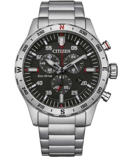 AT2520-89E Citizen Eco-Drive chronograph in steel with H500 movement and compass ring | AT2520-89E