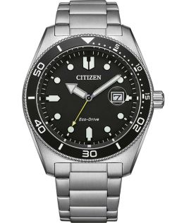 AW1760-81E Citizen Eco-Drive sports watch in steel with J810 movement and diver bezel | AW1760-81E