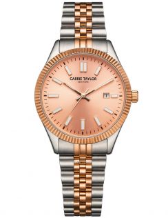CTW504 Chic and Sophisticated: The Carrie Taylor 32mm Rosegold Two-Tone Watch