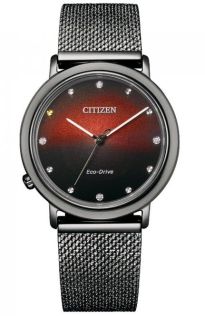 EM1007-47E Citizen L Ambiluna 10th Anniversary Watch | Limited edition women's watch with lab-created diamonds and red sunset effect | EM1007-47E