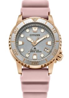 EO2023-00A Citizen Eco-Drive women's diving watch with pink strap | EO2023-00A