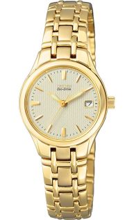 EW1262-55P Citizen Eco-Drive women's watch with gold-colored steel bracelet | EW1262-55P
