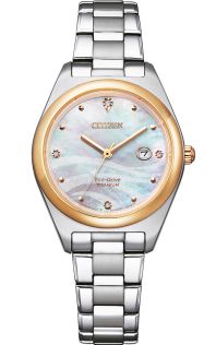 EW2606-87Y Citizen Eco-Drive Super Titanium women's watch with diamonds | EW2606-87Y