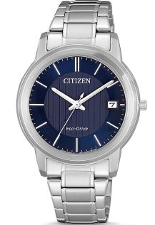 FE6011-81L Citizen Eco-Drive women's watch in steel | Blue textured dial | FE6011-81L