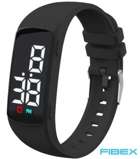 FIBEX15V3BLACK Professional Medication Timer Watch - Fibex Discreet Alert Band FIBEX15V3BLACK