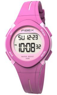 FIBEX19EN002 Girls Multi-Function Watch - Pink Digital Timer FIBEX19EN002