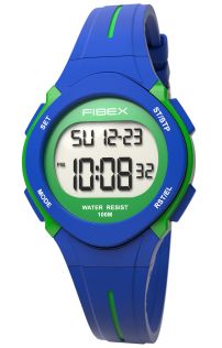 FIBEX19EN005 Boys Multi-Function Watch - Blue & Green Digital Timer FIBEX19EN005