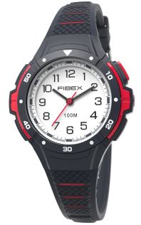 FIBEXAAC03 Waterproof Kids Watch with Night Light - Black & Red Sport Fibex FIBEXAAC03