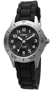 FIBEXTIA08 Black and Silver Kids Watch - Titanium Allergy Safe Watch | Classic Swimming Watch with Dark Face - Fibex FIBEXTIA08