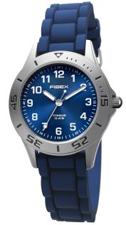 FIBEXTIA10 Kids Ocean Blue Watch - Hypoallergenic Swimming Watch | Navy Face Titanium Watch with Easy Read Numbers - Fibex FIBEXTIA10