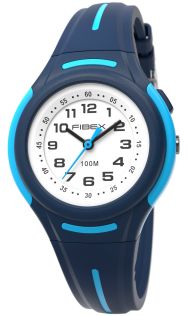 FIBEXAAD02 Navy Blue Kids Watch - Waterproof Children's Swimming Watch | Light Up Learning Time Watch - Fibex FIBEXAAD02