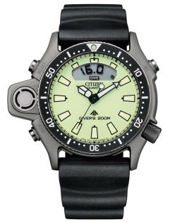 JP2007-17W Citizen Promaster Aqualand digital diver's watch with depth gauge | JP2007-17W