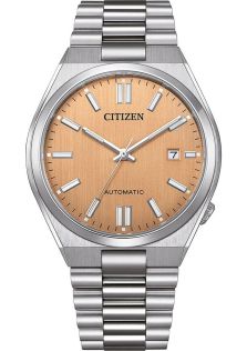 NJ0159-86Z Citizen Tsuyosa Automatic men's watch in steel with 8210 movement and salmon-colored dial | NJ0159-86Z