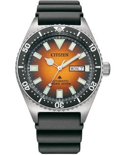 NY0120-01Z Citizen Promaster Marine automatic dive watch | Orange dial with day/date | NY0120-01Z