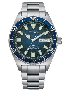 NY0129-58L Citizen Promaster automatic diver's watch with blue dial and steel bracelet | NY0129-58L