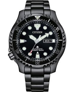 NY0145-86EE Citizen Promaster automatic dive watch with ISO certification | Black professional dive watch with 200m water resistance | NY0145-86EE