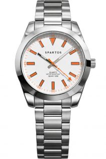 SPW8802 Spartos Astrape White Steel 39mm