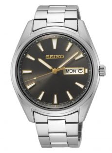 SUR343P1 Seiko Mens Classic Gunmetal Day-Date 40mm SUR343P1
