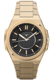 Zinvo Rival Gold Zinvo Rival Gold Sapphire + Black Rubber Strap