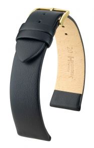 03702150-1-08 Hirsch Toronto Black Leather Strap 8mm Gold Buckle without Quick Release 03702150-1-08