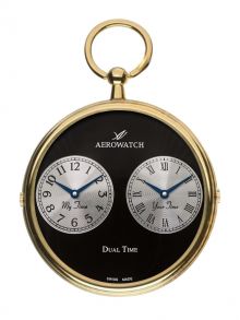 05826 JA03 Aerowatch Lepines Pocket Watch Quartz Dual-Time 05826 JA03