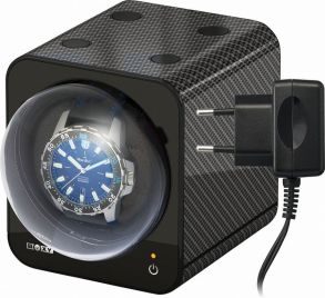309407 Beco Boxy Fancy Brick Watch Winder Carbon 309407