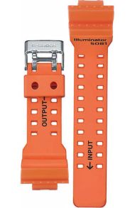 10588987 Orange Resin Strap for Casio G-Shock GA-100RS-4A - 10588987