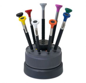 218026 Bergeon 6899-S09 Rotating Base with 9 Screwdrivers with Spare Blades 218026