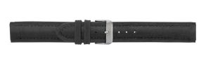 288322S Falkenlund Deluxe Beco Watch Strap Silverstone Black Calf Leather 22mm Stainless Steel Buckle 288322S
