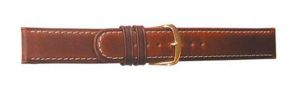 6151322G Falkenlund Deluxe Beco Watch Strap Sattelleder Brown Calf Leather 22mm Gold Plated Buckle 6151322G