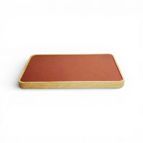 MO6202 Morelund Tray in Natural Wood/Cognac Leather MO6202