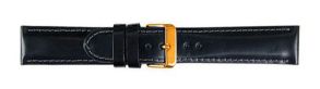 6303518G Falkenlund Deluxe Beco 18mm Watch Strap Chrono XL Black Gold Buckle 6303518G
