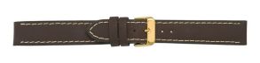 6303620G Falkenlund Deluxe Beco 20mm Watch Strap Chrono XL Brown Gold Buckle 6303620G