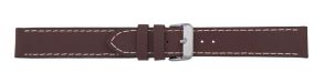 6303620S Falkenlund Deluxe Beco 20mm Watch Strap Chrono XL Brown Silver Buckle 6303620S