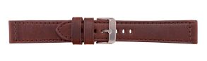 652622S Falkenlund Deluxe Beco Watch Strap Vintage Dark Brown Calf Leather 22mm Stainless Steel Buckle 652622S
