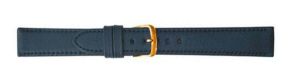 660714G Falkenlund Deluxe Beco Watch Strap Nappa Calf Leather Blue 14mm Gold Plated Buckle 660714G