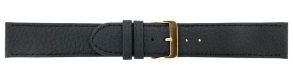 667122G Falkenlund Deluxe Beco Watch Strap Imperator Black Calf Leather 22mm Gold Plated Buckle 667122G