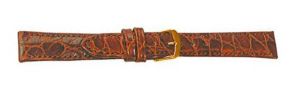 6721718G Falkenlund Deluxe Beco Watch Strap Samantha Brown Leather 18mm Gold Plated Buckle 6721718G